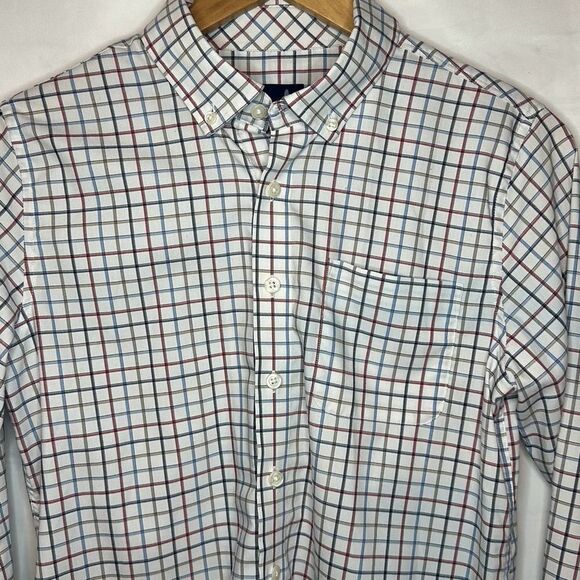 Johnnie O Prep-Formance Boys Red Blue Long Sleeve Button Down Dress Shirt 14 - Picture 2 of 8